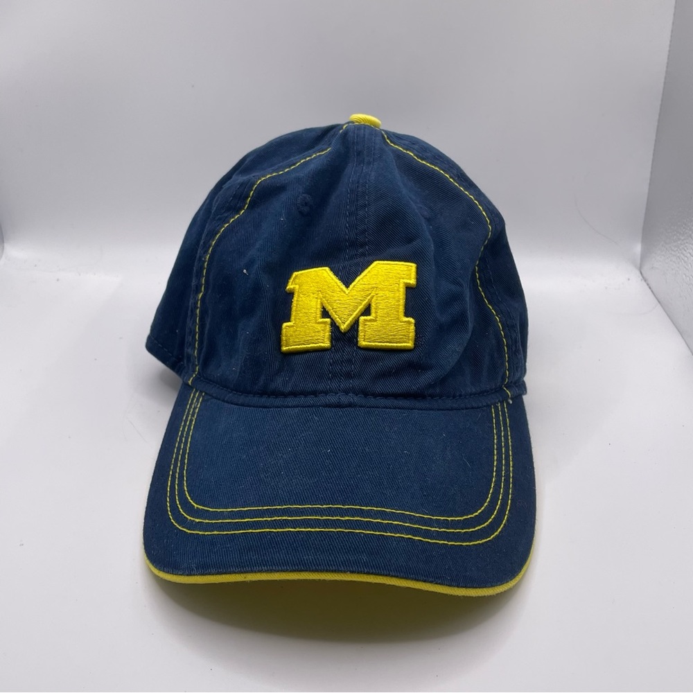 Adidas Michigan Wolverines Hat One Size Fits All Blue Yellow Hail To The Victors